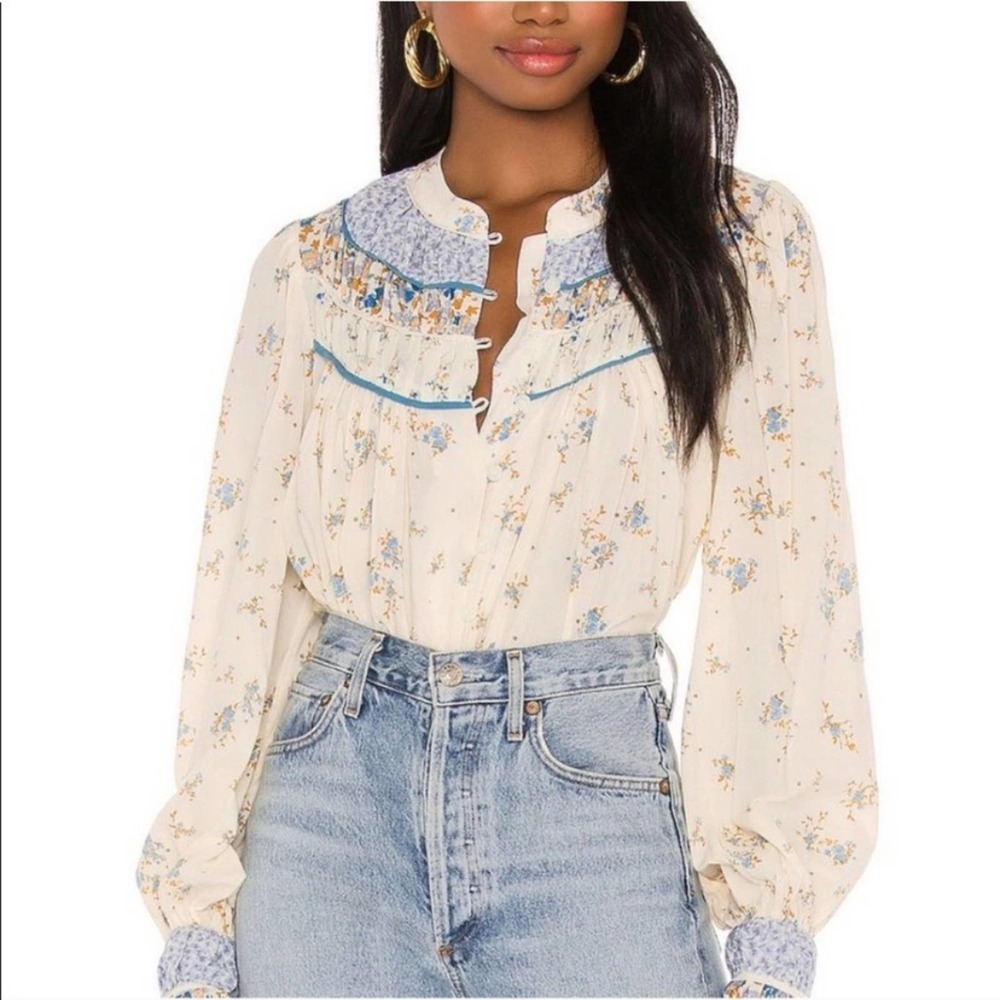 Free People Paloma Printed Blouse